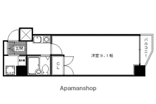 アクシルコート京都二条イースト棟【201号室】の間取り