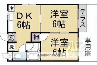 リバーサイド宝ヶ池【101号室】の間取り