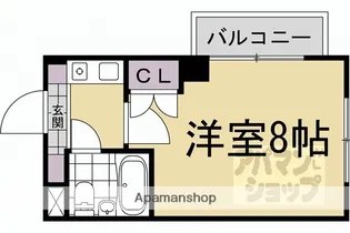 クレール鴨東【205号室】の間取り