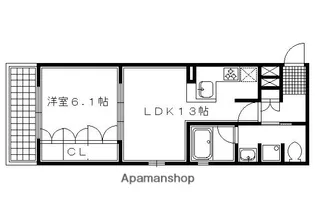 四条南【1204号室】の間取り
