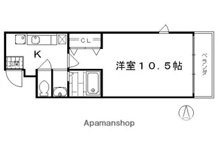 コルテ鴨川五条【4階】の間取り