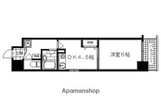エスリード四条河原町【1401号室】の間取り