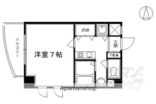 グランドパレス京都烏丸五条【504w号室】の間取り
