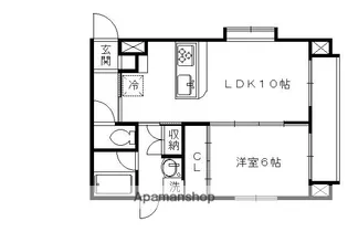 SAWARABI KITAYAMA【303A号室】の間取り