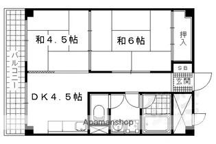 山科ハイツ【475号室】の間取り