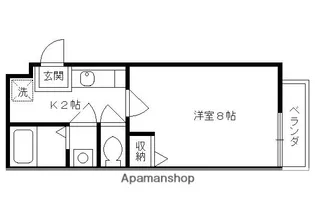 フラッティ丹波口【203号室】の間取り
