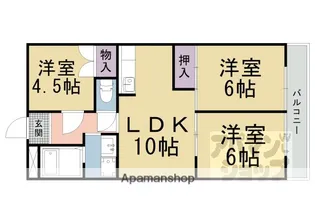 エクセレント林【303号室】の間取り