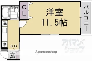 サイド木山【203号室】の間取り