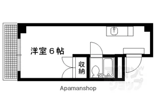 アメニティ聖護院【301号室】の間取り