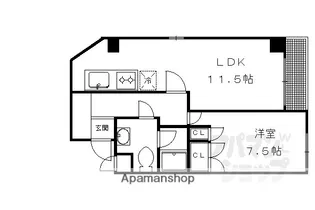 コアロード糺の森【208号室】の間取り
