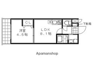 RESIDENCE二条洛中庵【1階】の間取り