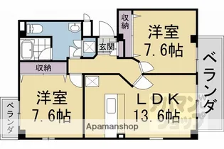 メゾンカシーノ【4階】の間取り