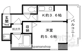 1Kの間取り画像