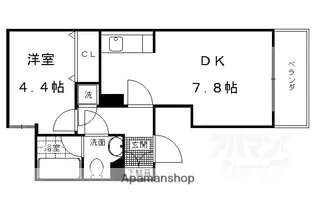 PARK SIDE MIBU ANNEX【103号室】の間取り