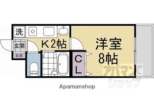 アミ宝ヶ池【111号室】の間取り