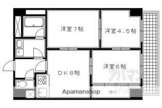 SAKIZO VILLA烏丸四条【603号室】の間取り