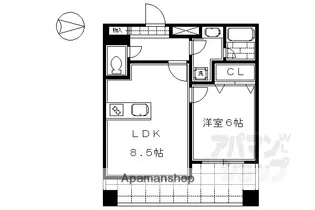 サンシティ四条西洞院【907号室】の間取り