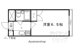 ルピエ四条【2階】の間取り