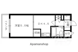 ライオンズマンション京都三条大宮【404号室】の間取り