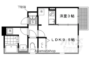 LEBENS BAUMII【301号室】の間取り