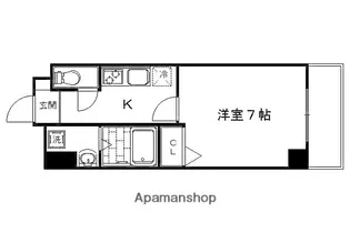 GREEN FOREST丹波口【406号室】の間取り