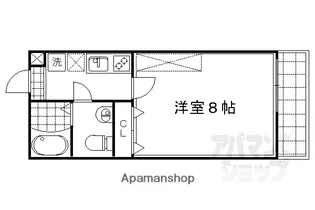 アークリード今出川大宮【102号室】の間取り
