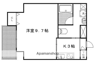 1Kの間取り画像