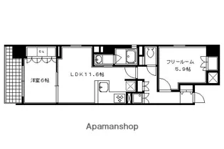 リーガル京都烏丸東【201号室】の間取り