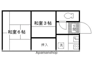 祇園荘【302号室】の間取り