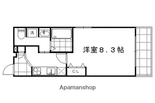 APPARTAMENTO御所西【203号室】の間取り