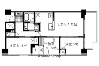 シエリア京都四条河原町【903号室】の間取り
