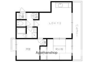 メリーコンフォート【202号室】の間取り
