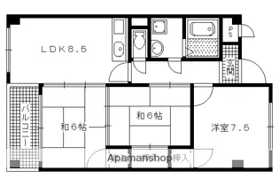 オークハイツ【305号室】の間取り