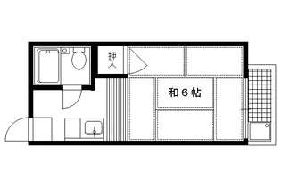 花園橋ハイツ【206号室】の間取り