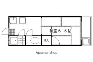 若竹ハイツ【207号室】の間取り