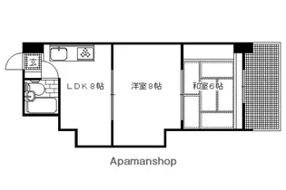 ハイツとういん【305号室】の間取り