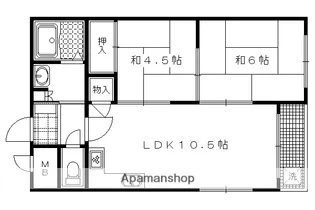 グレース高野【205号室】の間取り