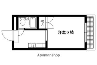 コーポ下鴨 ミカサ【302号室】の間取り