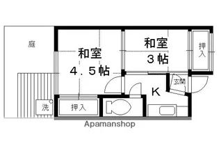 京都府京都市左京区頭町新間之町通二条下る【テラスハウス】の間取り