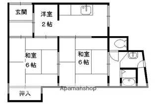 京都府京都市北区大宮南林町【テラスハウス】の間取り