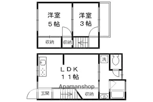 京都府京都市下京区今大黒町【一戸建】の間取り