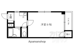 REVERY朱雀【405号室】の間取り