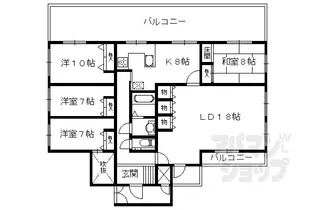ドムス鴨川【306号室】の間取り
