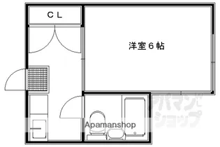 サンハウス紫明【205号室】の間取り