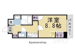 ヒルズ京都東【3階】の間取り