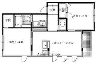シャーメゾンUN【B106号室】の間取り