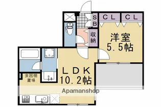 ヴァンべール御苑前【303号室】の間取り