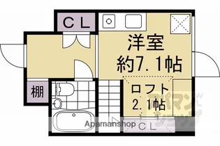 GRAND LATTICE SAYAMACHI【2階】の間取り