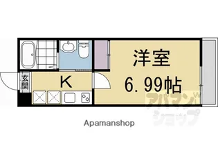 KAMO RIVER 清水五条【109号室】の間取り