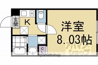 サンクトスコート京都駅北【1階】の間取り